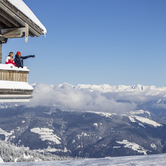 Ausblick von einer Almnhütte im Winter (c) Martin Luegger.