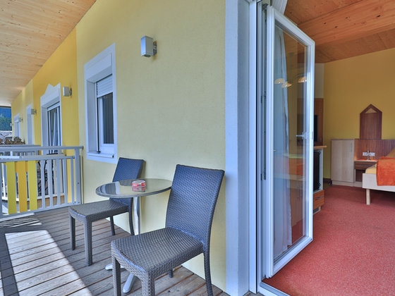 Balkon in der Frühstückspension Zerza