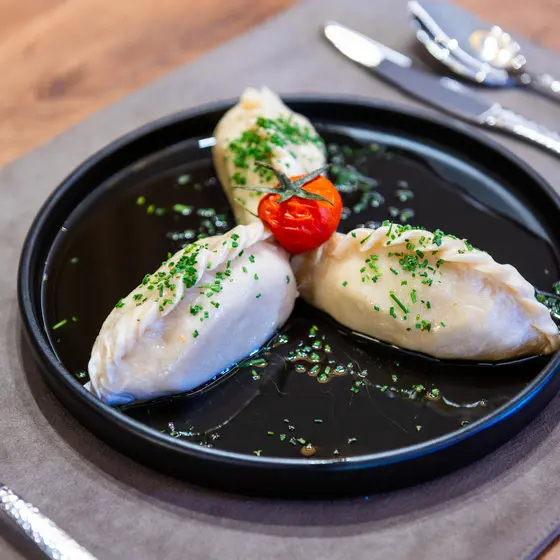 Kärntner Kasnudeln im Restaurant Vista.