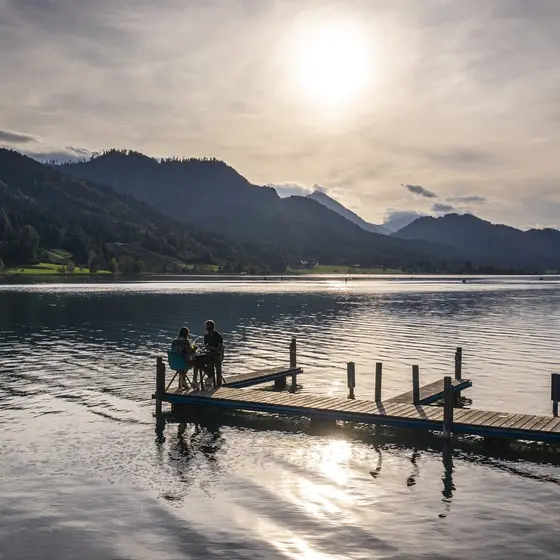 Sonnenuntergang am Weissensee (c) Dietmar Denger.