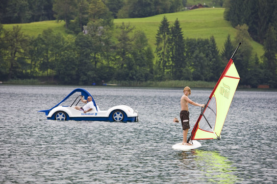 Water fun at the Pressegger See in Nassfeld