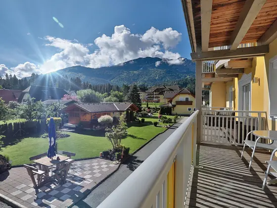 Ausblick am Balkon vom Hotel Garni Zerza