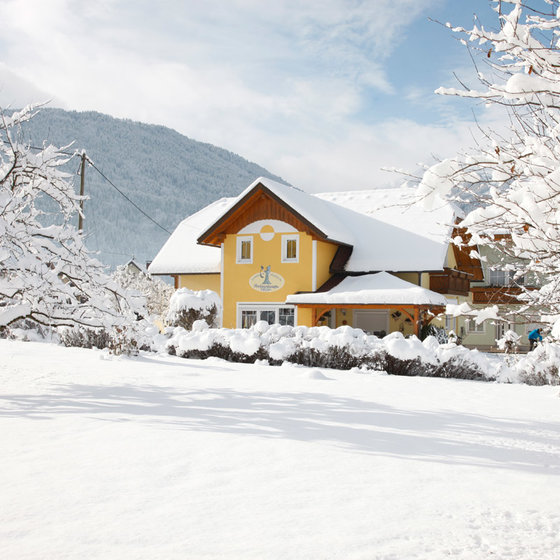 Winter in der Frühstückspension Zerza in Kärnten