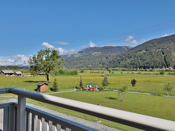 Ausblick vom Balkon im Hotel Garni Zerza
