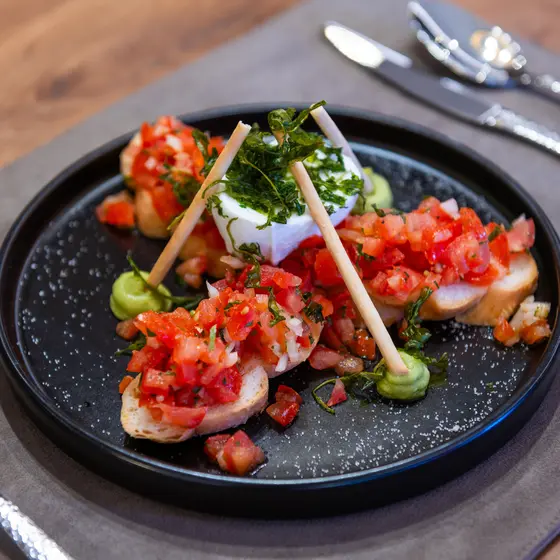 Bruschetta im Restaurant Vista.