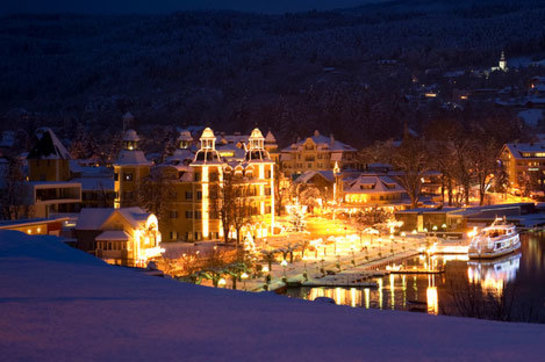 Christmas lights in Velden in Carinthia