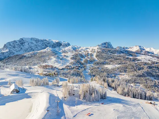 Dohnenaufnahme vom Nassfeld im Winter (c) Peter Maier - nassfeld.at.