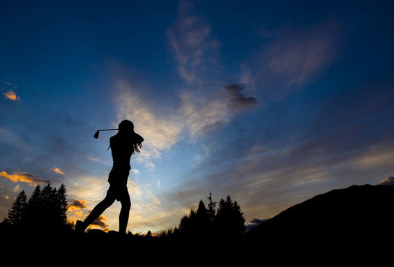 The golf course around the Hotel Garni Zerza