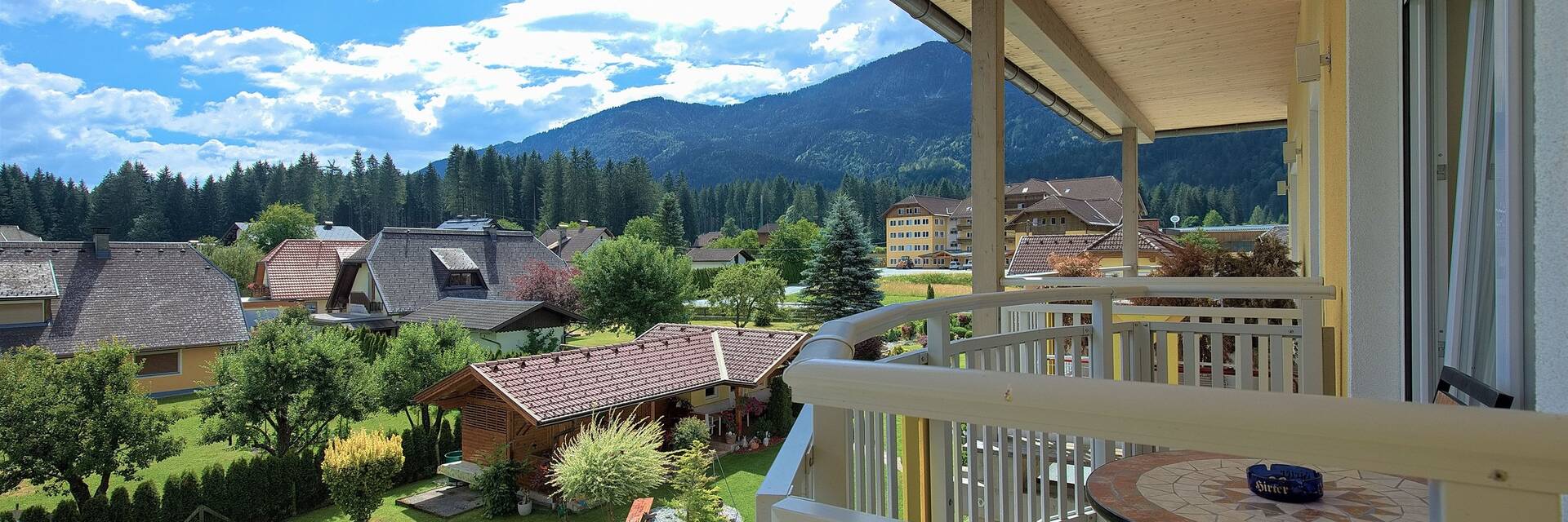 Ausblick vom Balkon im Doppelzimmer Classic.