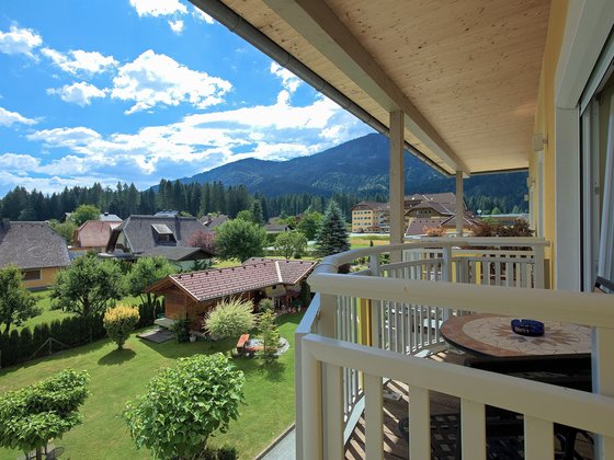 Ausblick vom Balkon im Doppelzimmer Classic.