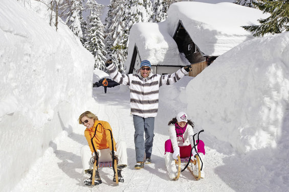 Tobogganing fun around the Hotel Garni Zerza in Nassfeld