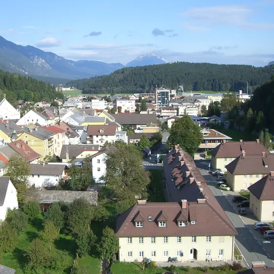 Stadt Hermagor im Sommer. Stadt Hermagor im Sommer.