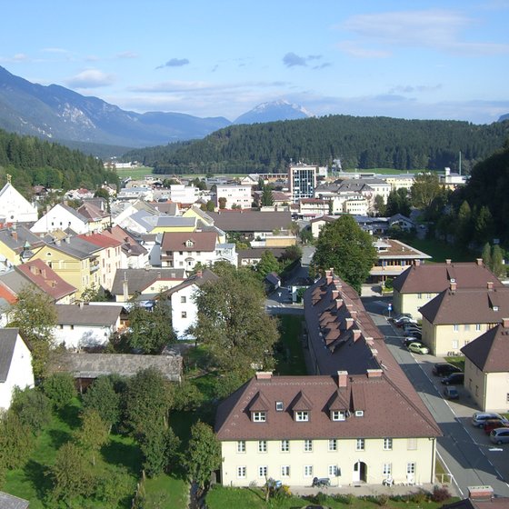 Stadt Hermagor im Sommer.