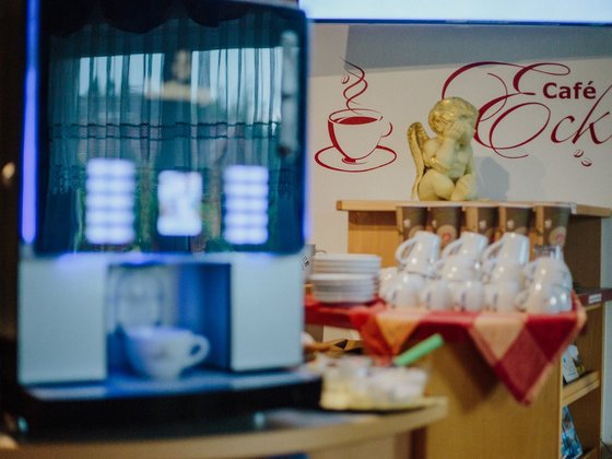 Kaffeeecke im Hotel Garni Zerza