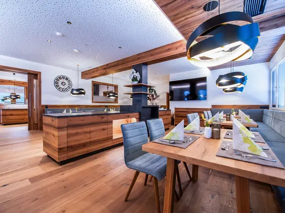 Gedeckter Tisch im Restaurant Vista.