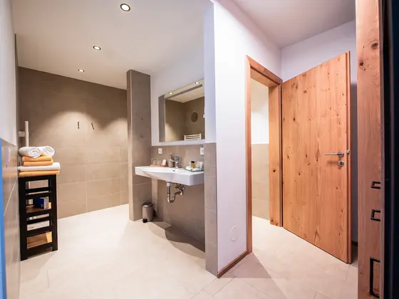 Badezimmer im Doppelzimmer Superior. Badezimmer im Doppelzimmer Superior.