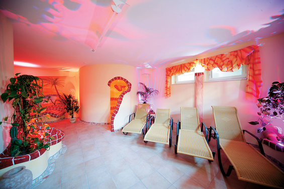 Wellness area in the Hotel Garni Zerza at Nassfeld