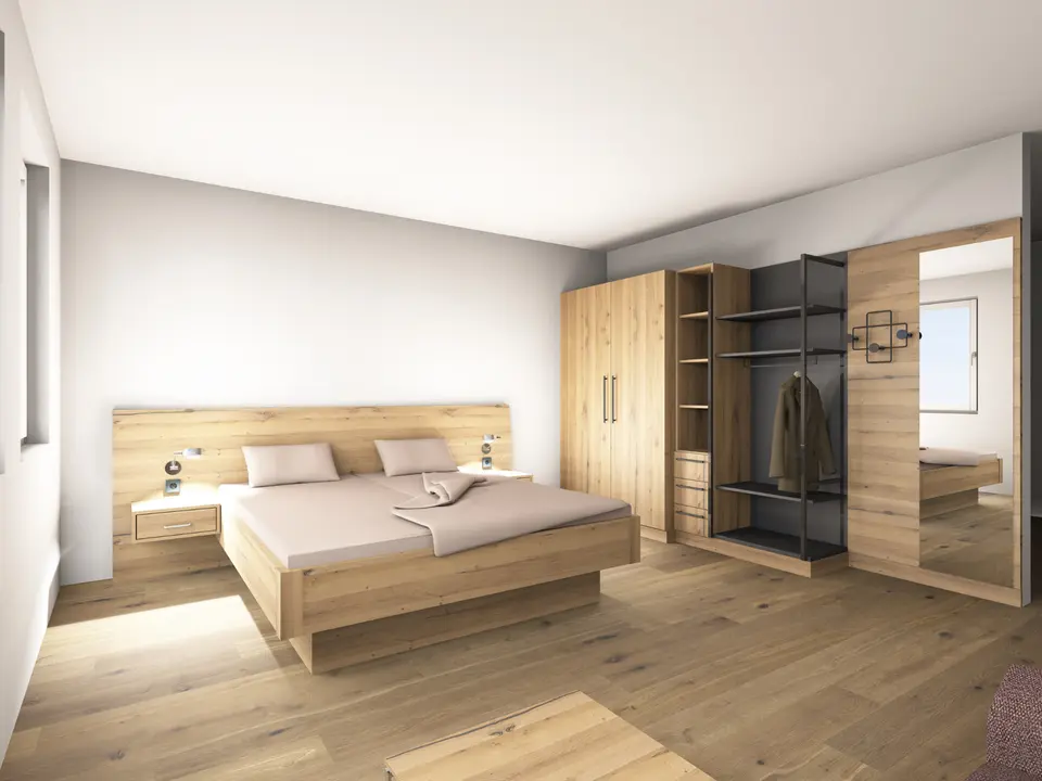 Rendering vom neuen Zimmer im Hotel Garni Zerza.