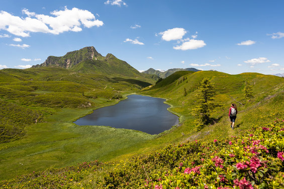 Mountain lake at beautiful Nassfeld