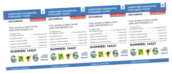 Panoramastraßen Ticket Kärten - erhältlich im Hotel Garni Zerza